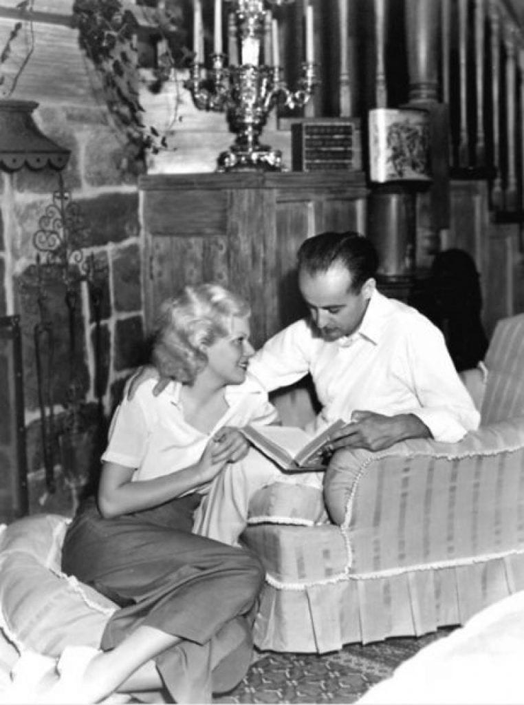 Paul Bern and Jean Harlow at home
